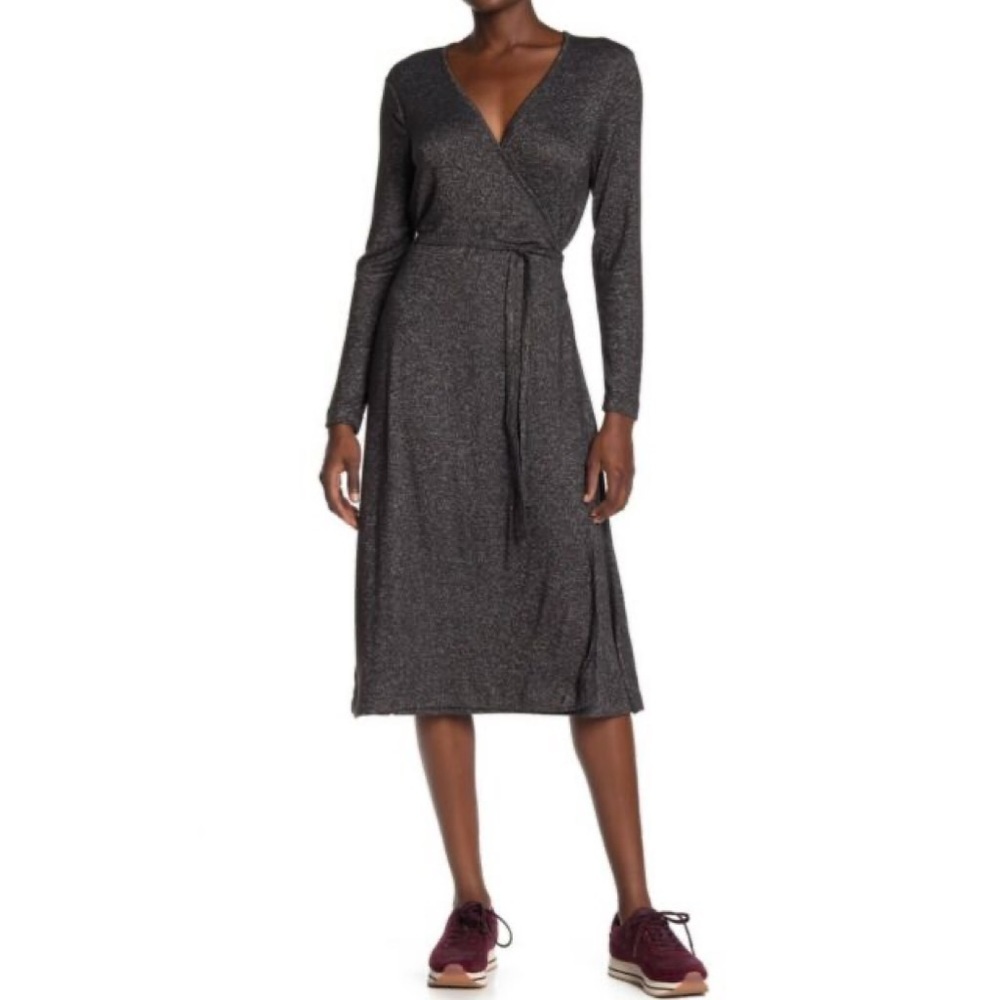 Susina Faux Wrap Cozy Knit Dress